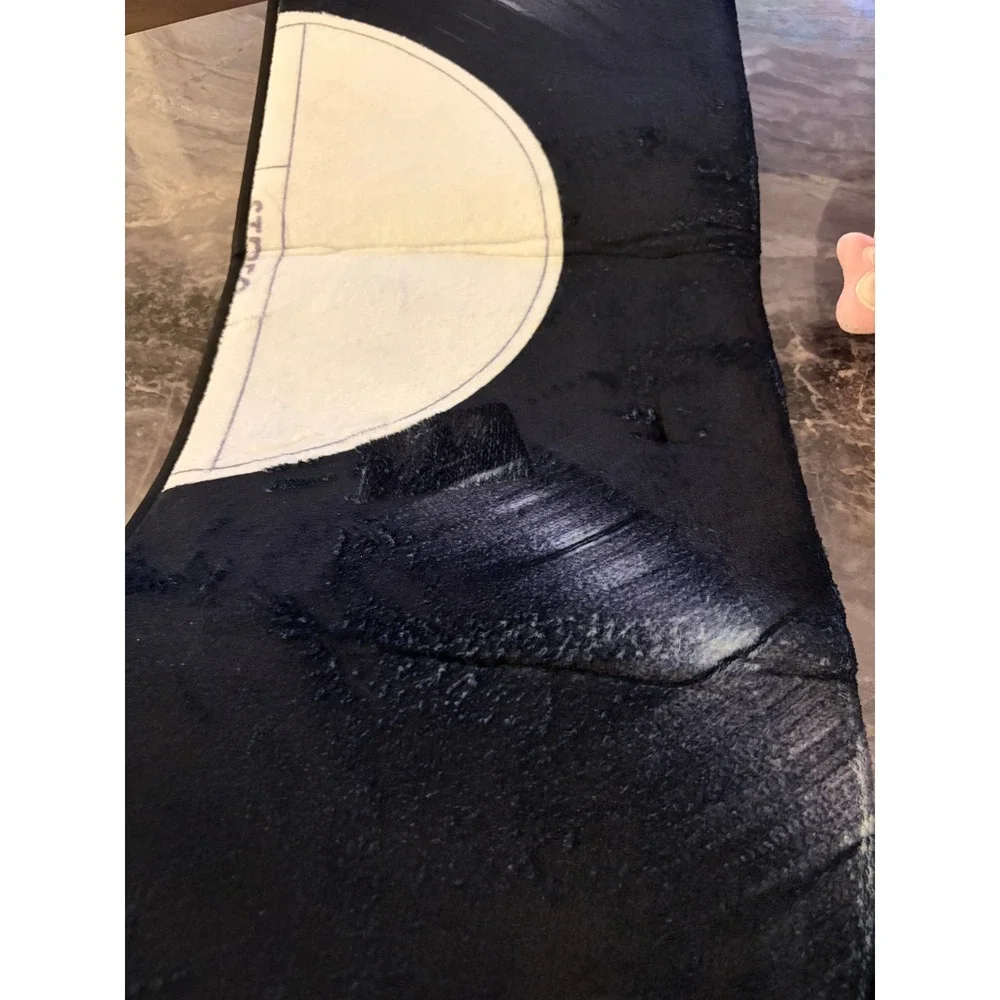 Record Player Vinyl Record Semi Circle Door Mat Rug